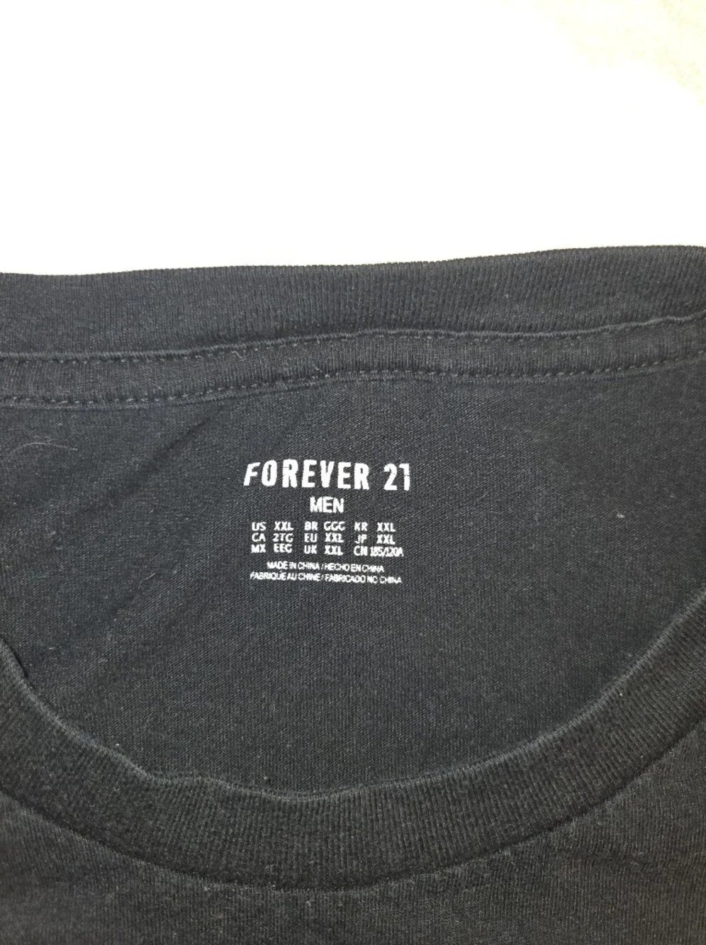 Forever 21 Black Short-Sleeve Graphic Tee with Red Print